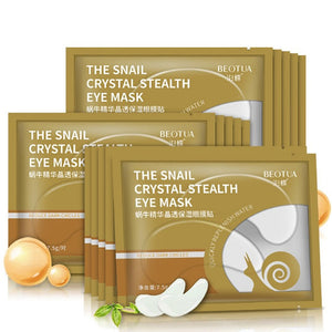 10pcs=5packs Snail Crystal Collagen Eye Mask Eye Patches Eye Mask For Face Care Dark Circles Remove Gel Mask for Eyes Ageless