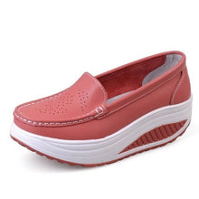 Load image into Gallery viewer, Nursing Shoes Non-slip Scrub Shoes Leather Shake Shoes Workwear Slip-ons Platform Shoes for Women